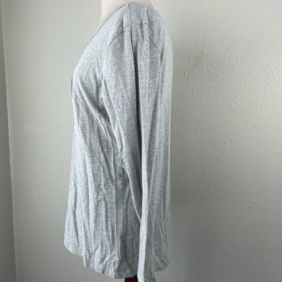 EUC Soft Sensations Womens Christmas Reindeer Pajama Top Size L - Picture 3 of 5